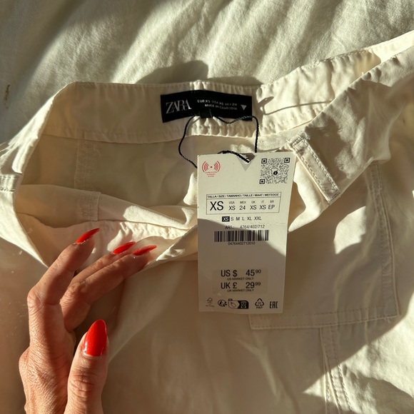 ZARA cream midi skirt. BRAND NEW WITH TAG - Picture 4 of 4